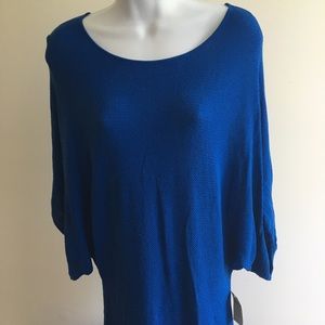 COLDWATER CREEK KIMONO BLUE SWEATER NWT